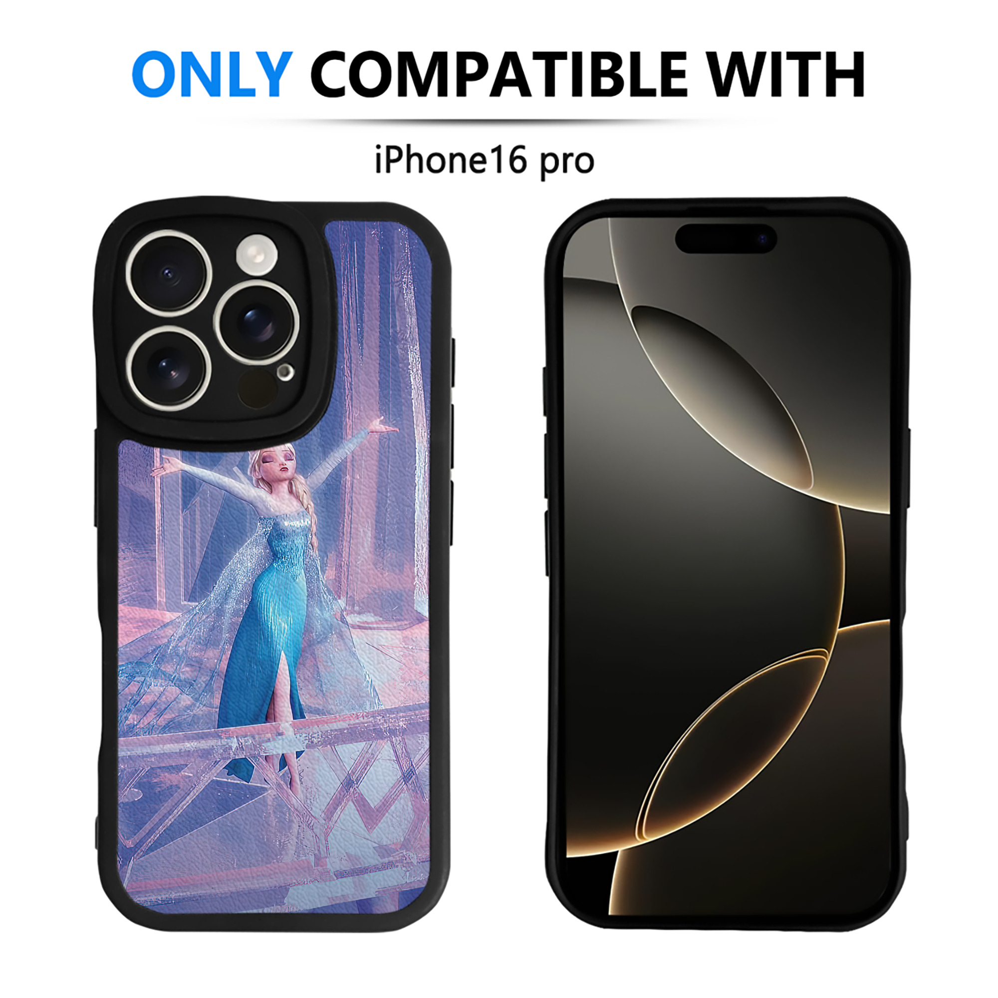 （画像用） アナと雪の女王 アンナ エルサ Frozen Anna Elsa 【iPhone 16シリーズ対応】シリコンスマホケース（レザー調） 材質：シリコン